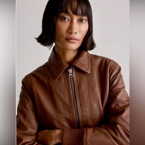 Quince Brown Leather Jacket